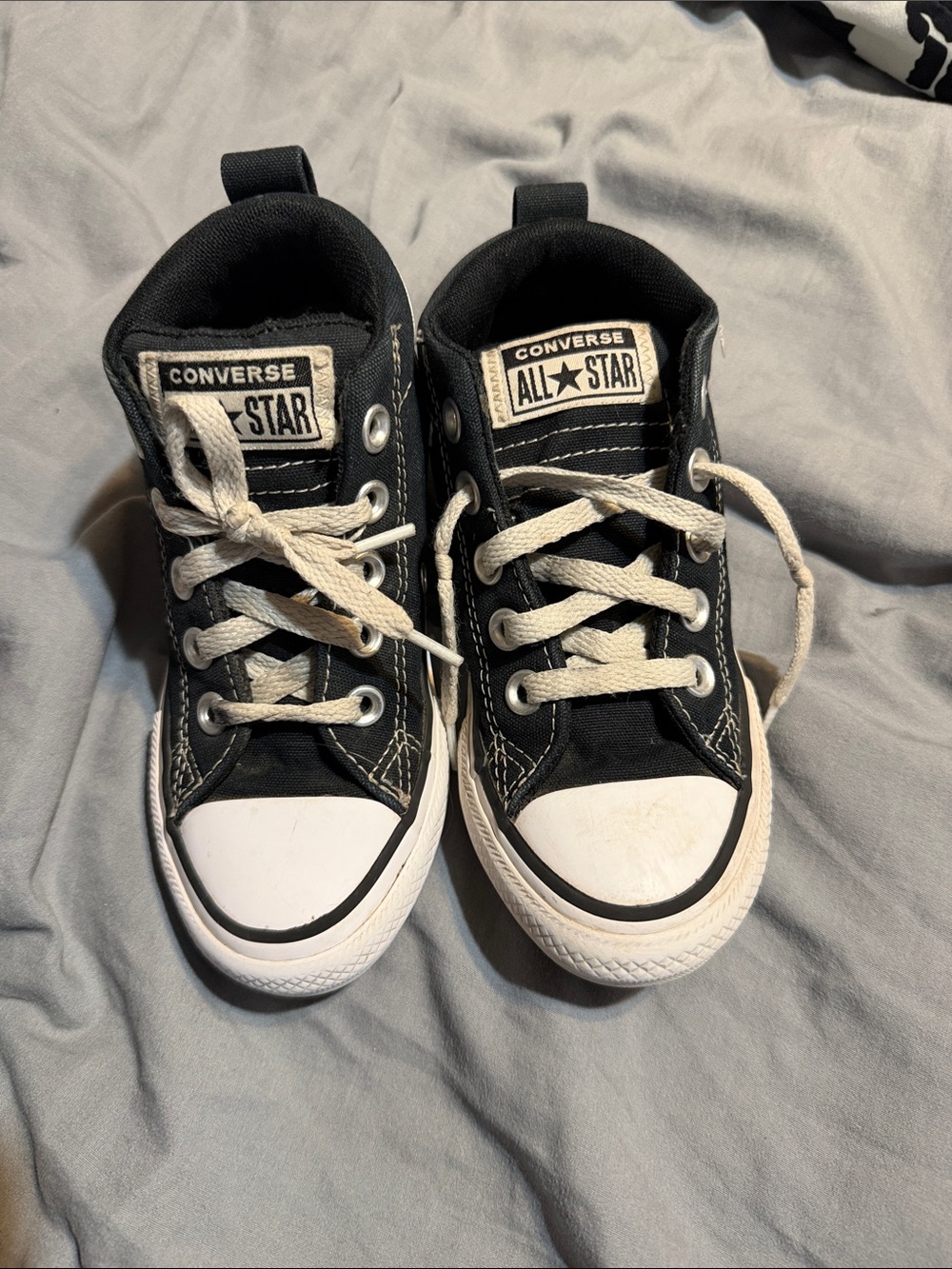 Converse Kids Black and White Low Top Sneakers